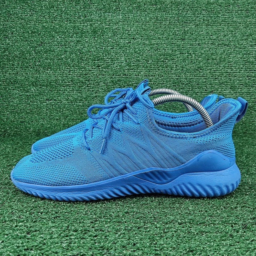 Unbranded Sneakers Womens Size 40 Blue Knit Walking Shoes K1032 Low Top Athletic